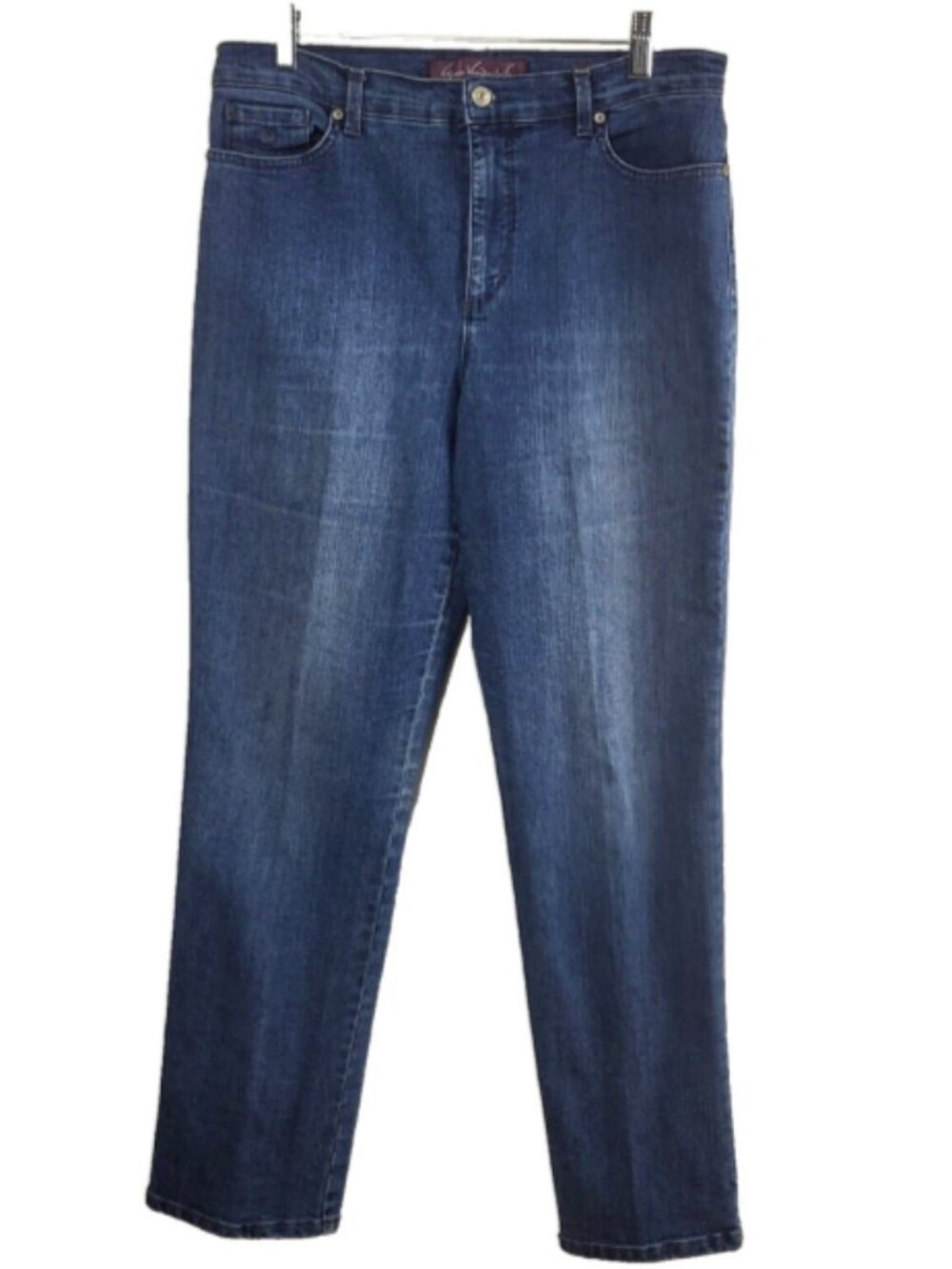 Gloria Vanderbilt Amanda Size 12 Blue Denim Jeans Cotton Stretch 32 x 30 inches